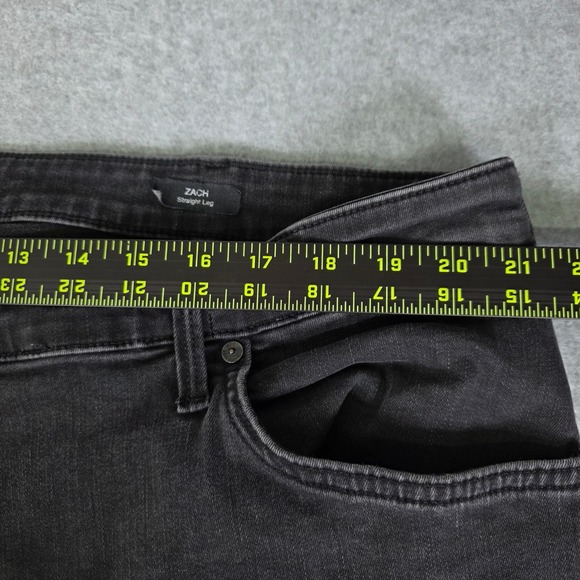 Mavi Zach Straight Leg Jeans Men's Size 44x30 Faded Black Denim Five Pocket - Picture 11 of 12